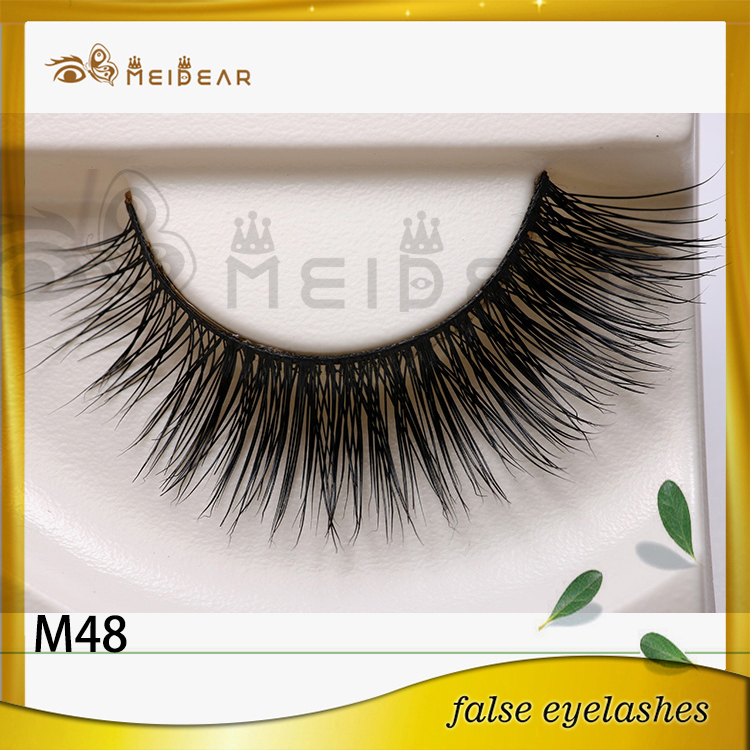 Clear band mink false eyelashes manufacturer supply 
